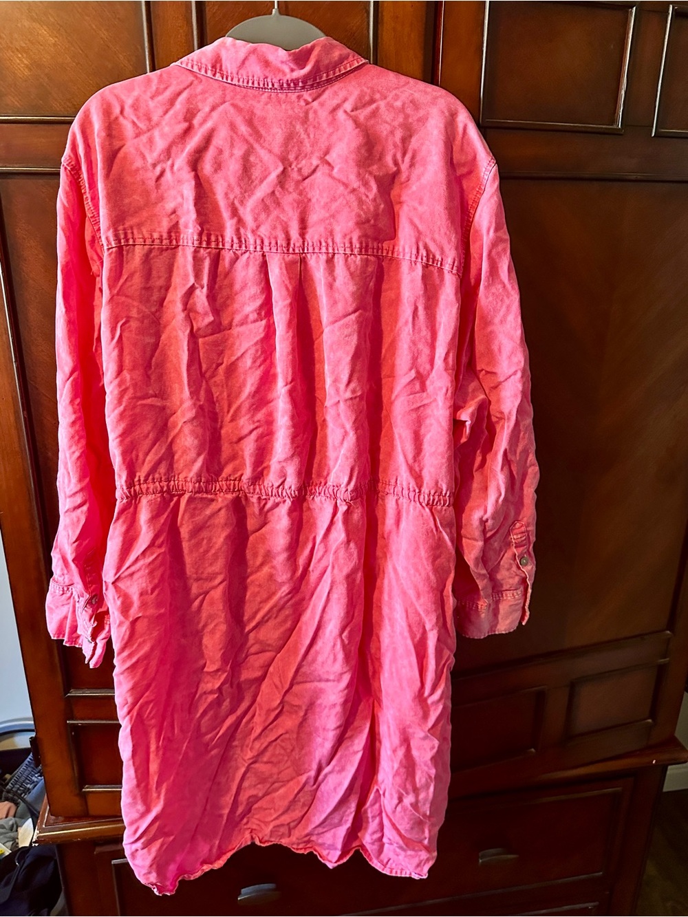 Terra & Sky Pink Button-Front Shirt Dress - Picture 4 of 4